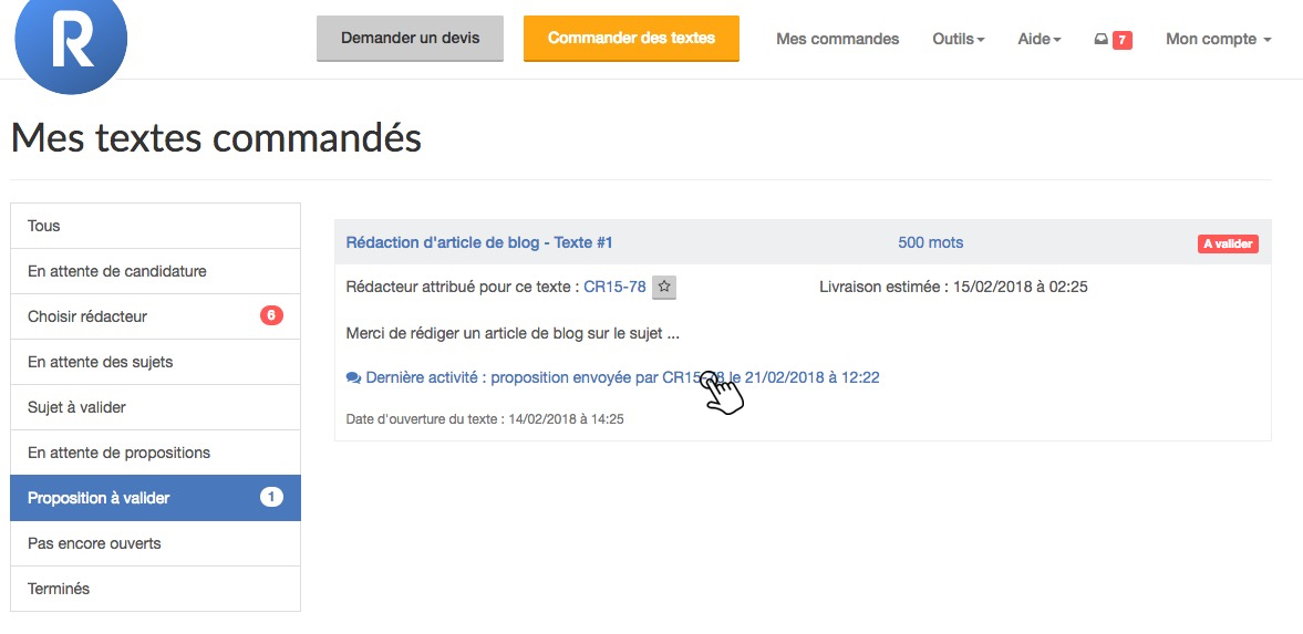 Aide De Redacteur Com Comment Proceder A La Validation De Mes Textes